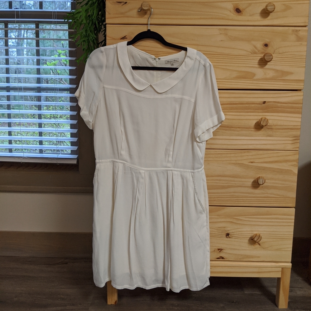 White Silky Babydoll Dress